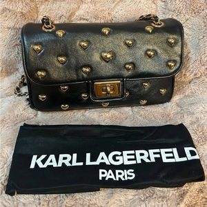 NWT $268 Karl Lagerfield Heart Valentine Purse Bag